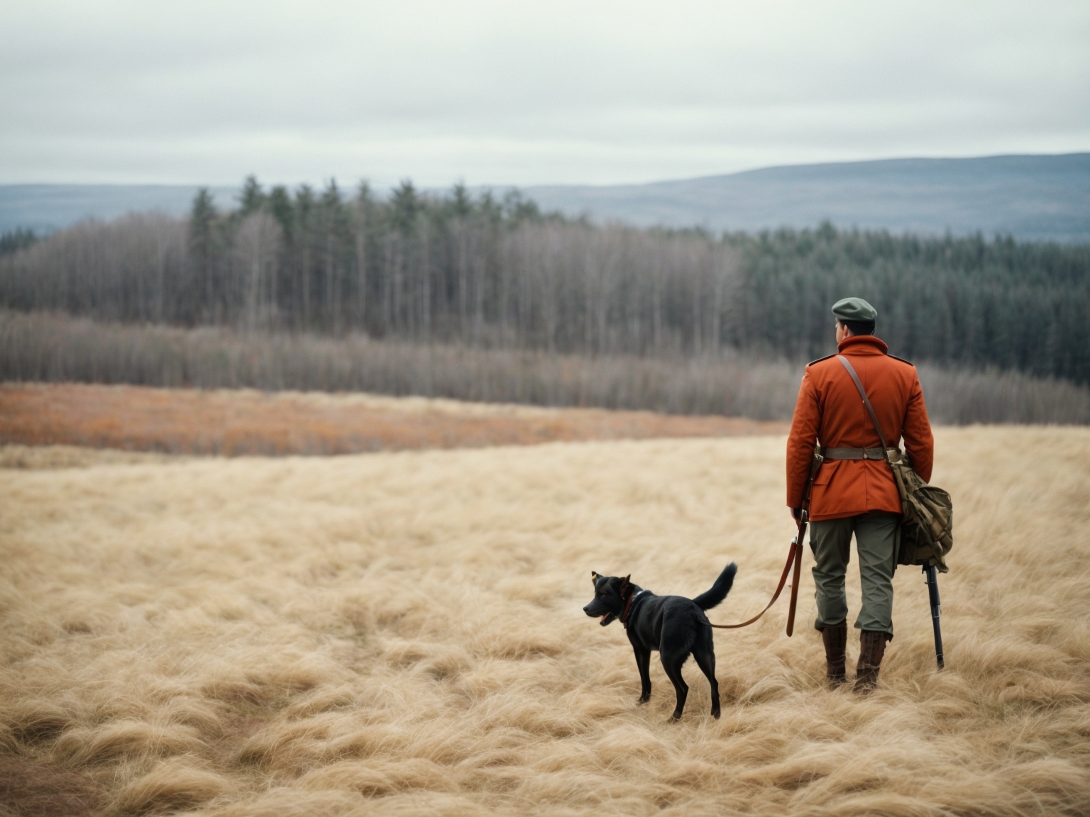 chasseur et son chien